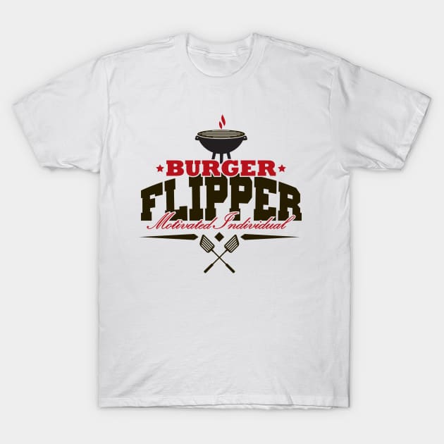 Burger Flipper T-Shirt by manospd